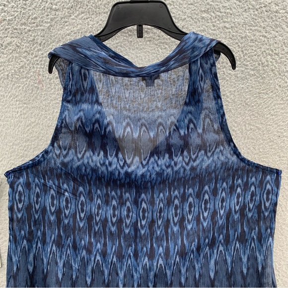 NWT Converse One Star Blue Sleeveless Tunic Top Blouse Boho Preppy Size L - Picture 7 of 12